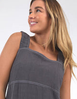 Sage Midi Dress - Charcoal