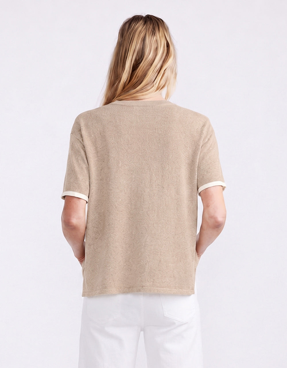 Frenchie Cotton Cashmere Tee - Latte