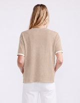 Frenchie Cotton Cashmere Tee - Latte
