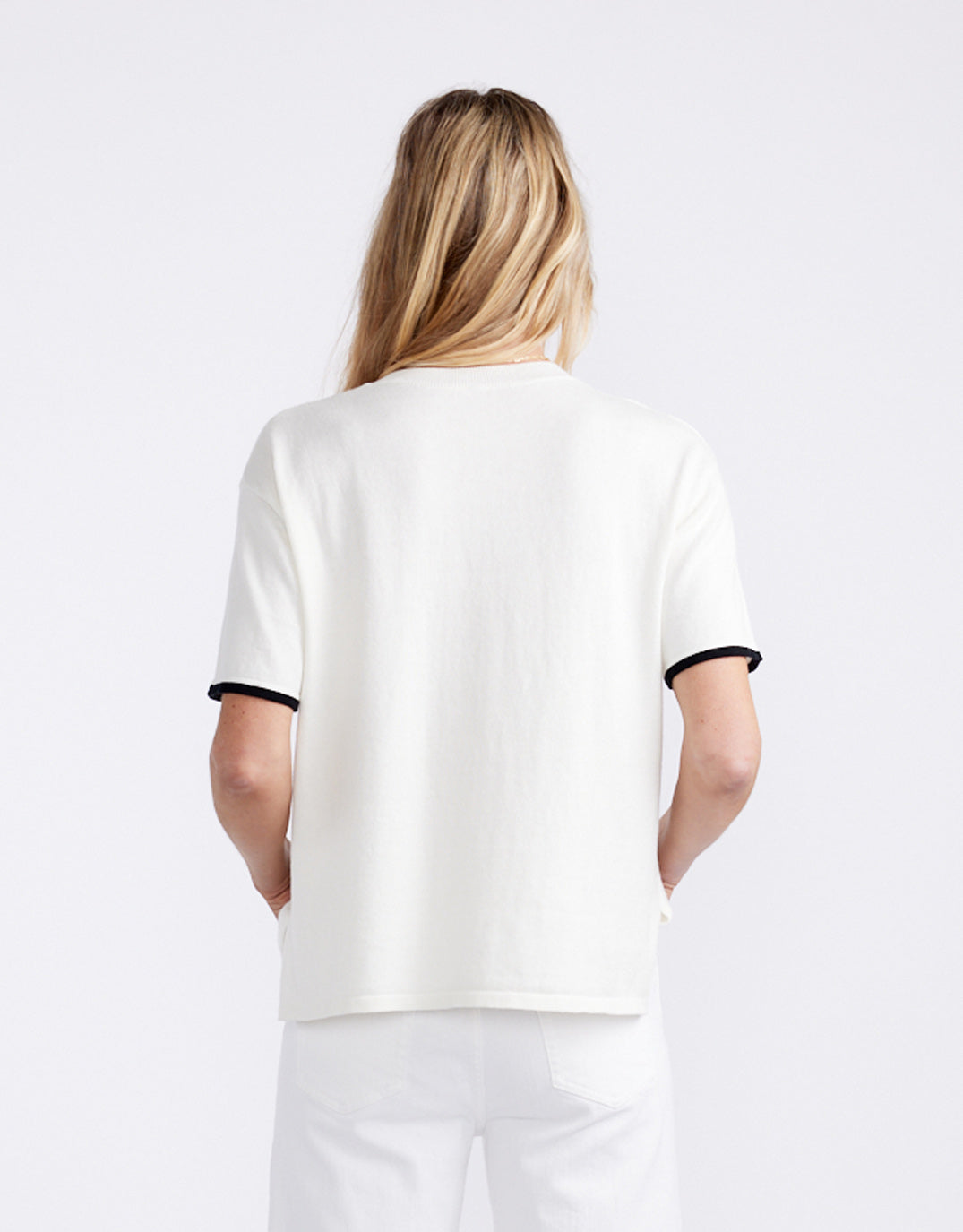 Frenchie Cotton Cashmere Tee - White