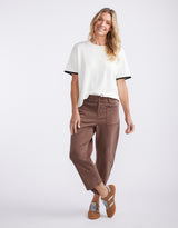 Frenchie Cotton Cashmere Tee - White