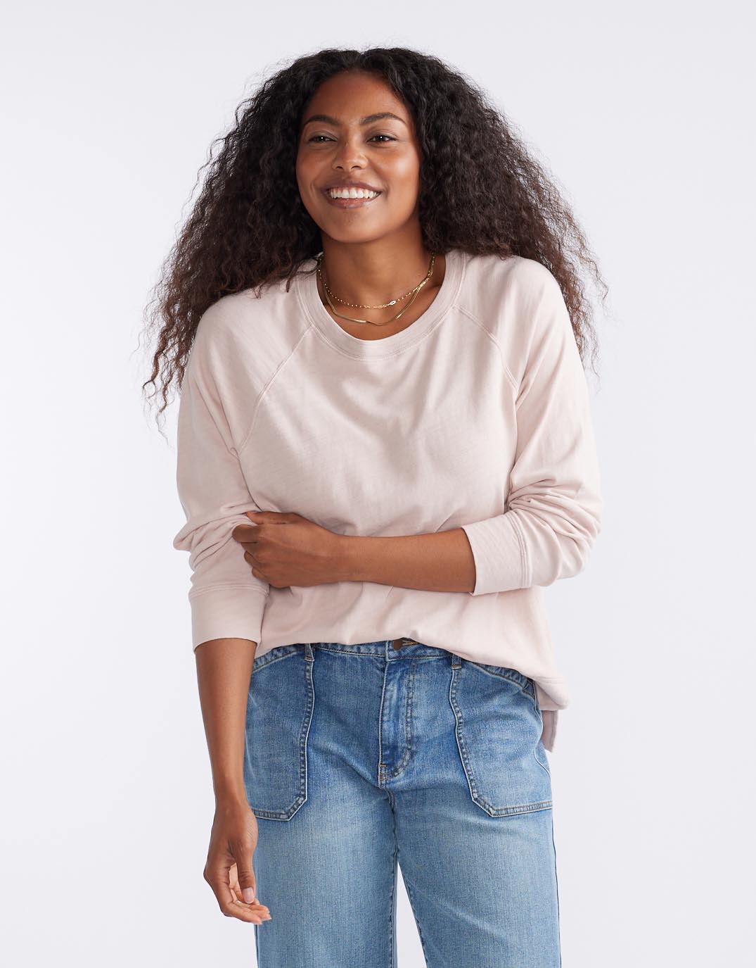 white-co-henley-sunset-top-dusty-pink-womens-clothing