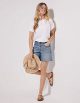 Layla Denim Short - Mid Wash