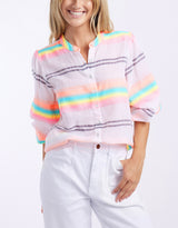 white-co-malibu-blouse-neon-stripe-womens-clothing