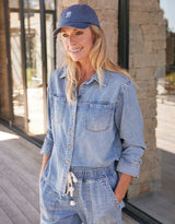 Monogram Cap - Washed Navy