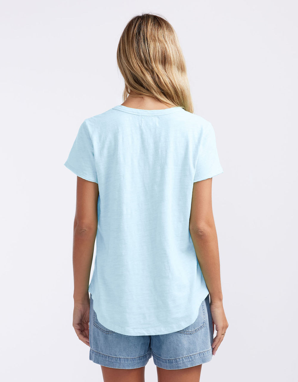 Original Round Neck T-Shirt - Ice Blue