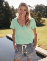 Original V Neck T-Shirt - Honeydew Mint