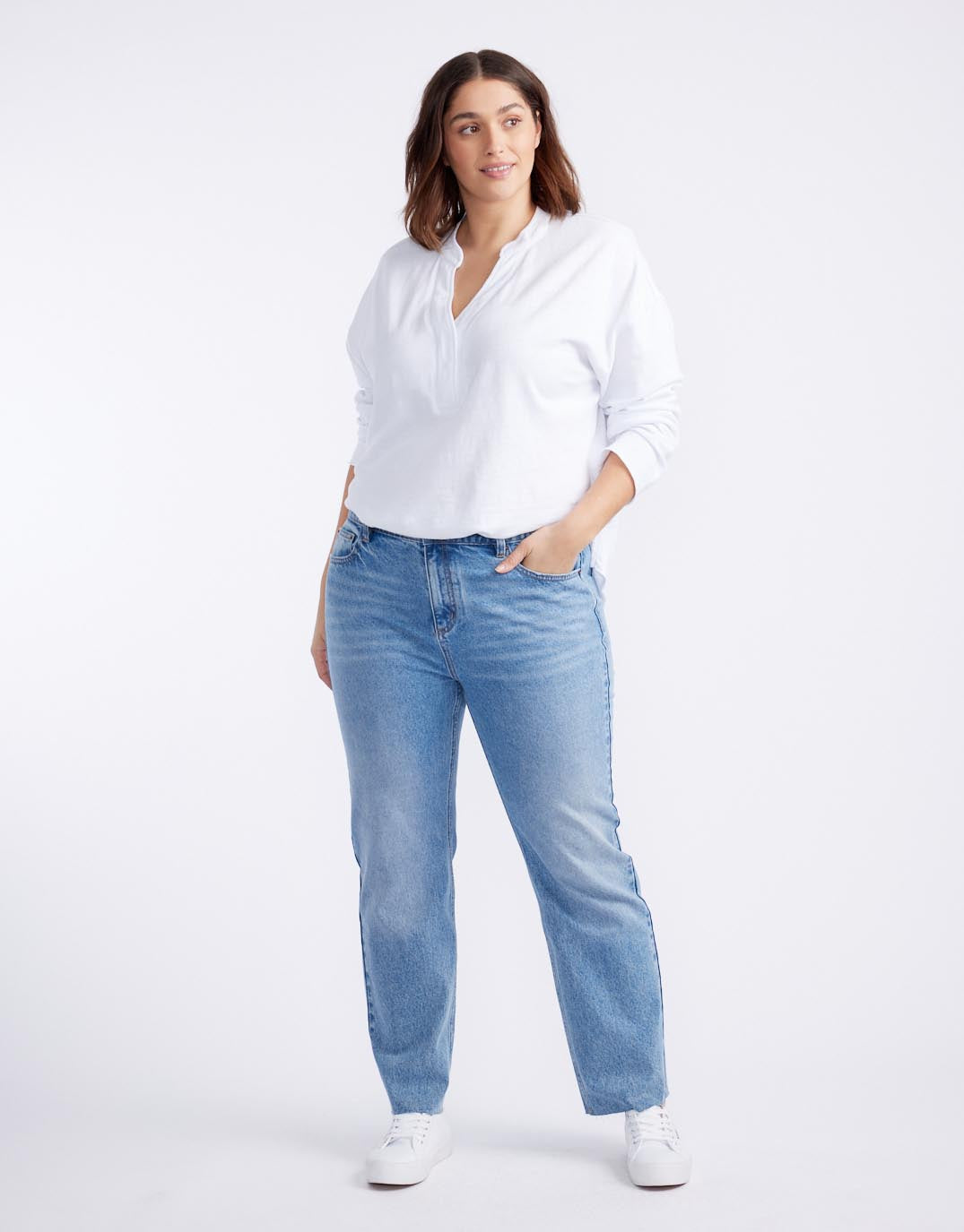 Charlotte Straight Leg Jean - Mid Wash