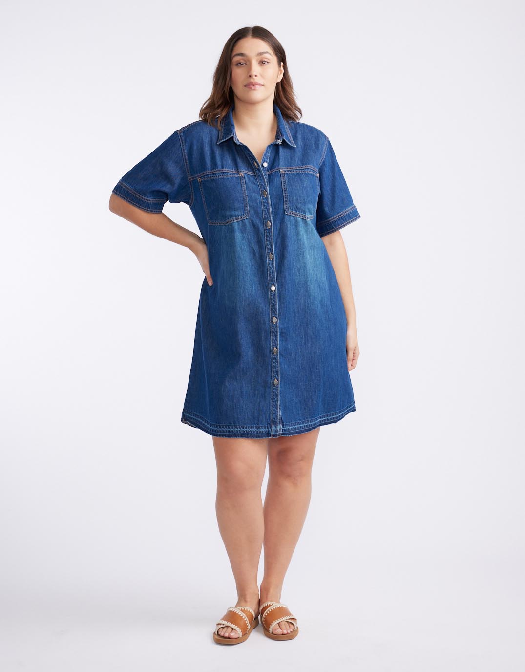 Buy Claudia Denim Dress - Dark Wash White & Co. for Sale Online United States | White & Co. Buy Claudia Denim Dress - Dark Wash White & Co. for Sale Online United States | White & Co.