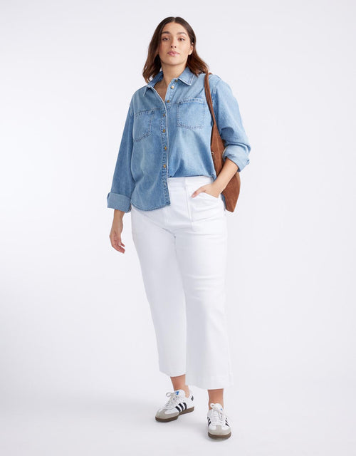 Claudia Relaxed Shirt - Mid Wash