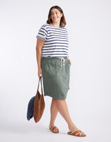 Coco Denim Skirt - Khaki