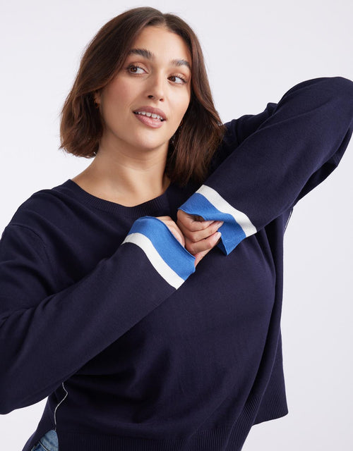 Giselle Lightweight Knit Top - Navy