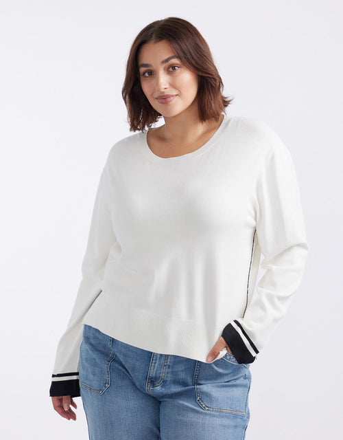 Giselle Lightweight Knit Top - White