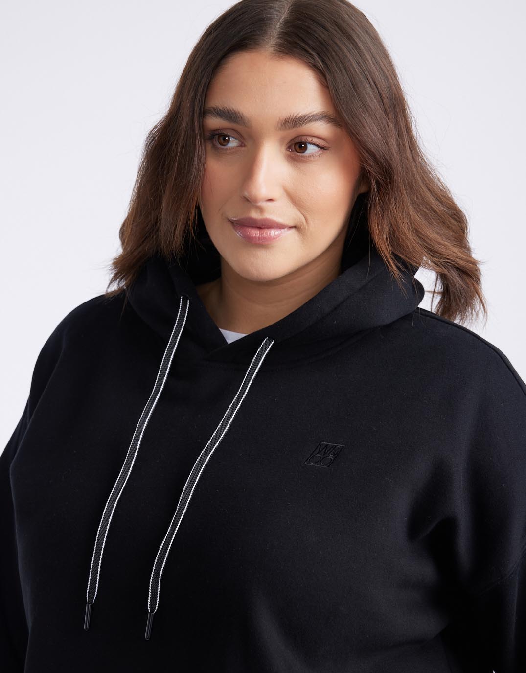 Monogram Fleece Hoodie - Black