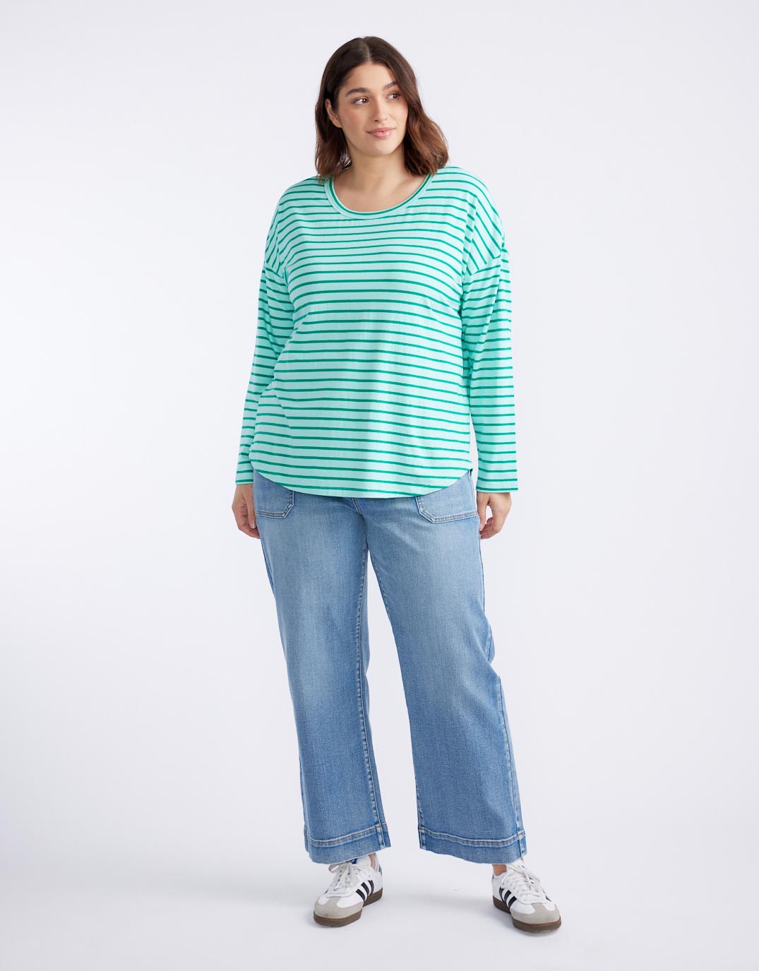 Relaxed Long Sleeve T-Shirt - Mint/Green
