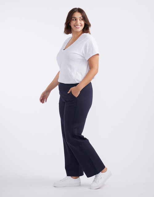 Timeless Straight Leg Ponte Pant  - French Navy/Navy