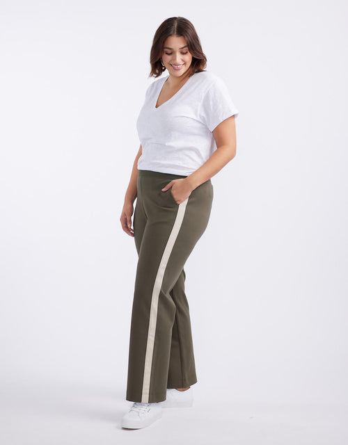 Timeless Straight Leg Ponte Pant  - Khaki/Natural