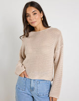 Dawn Crochet Knit Jumper - String