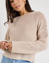 Dawn Crochet Knit Jumper - String