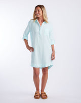 St Barts Dress - Seaglass / Ice Pink