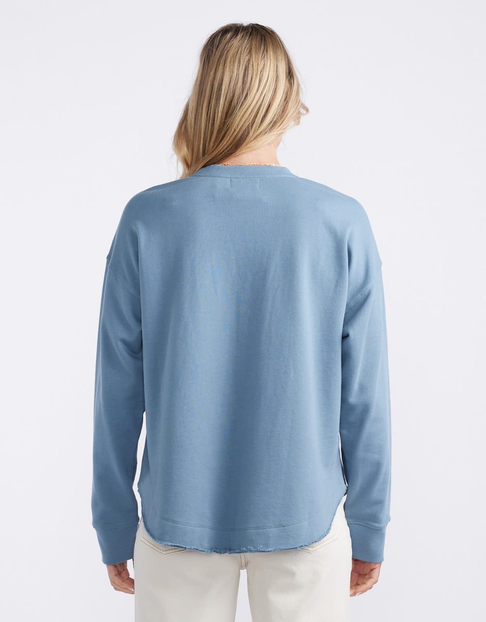 Staple Scoop Hem Sweat - Denim