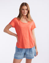 white-co-summer-round-neck-tee-sunset-melon-womens-clothing