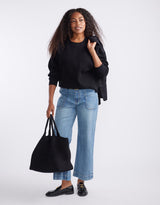 white-co-the-lounger-crew-black-womens-clothing