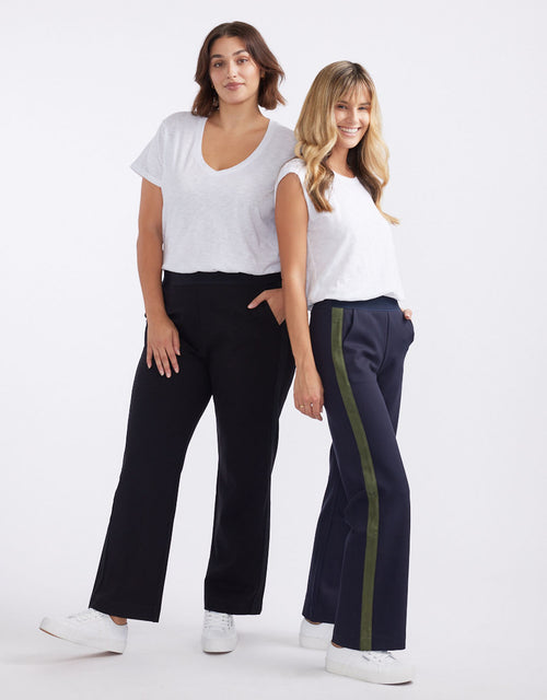 Timeless Straight Leg Ponte Pant  - Navy/Khaki