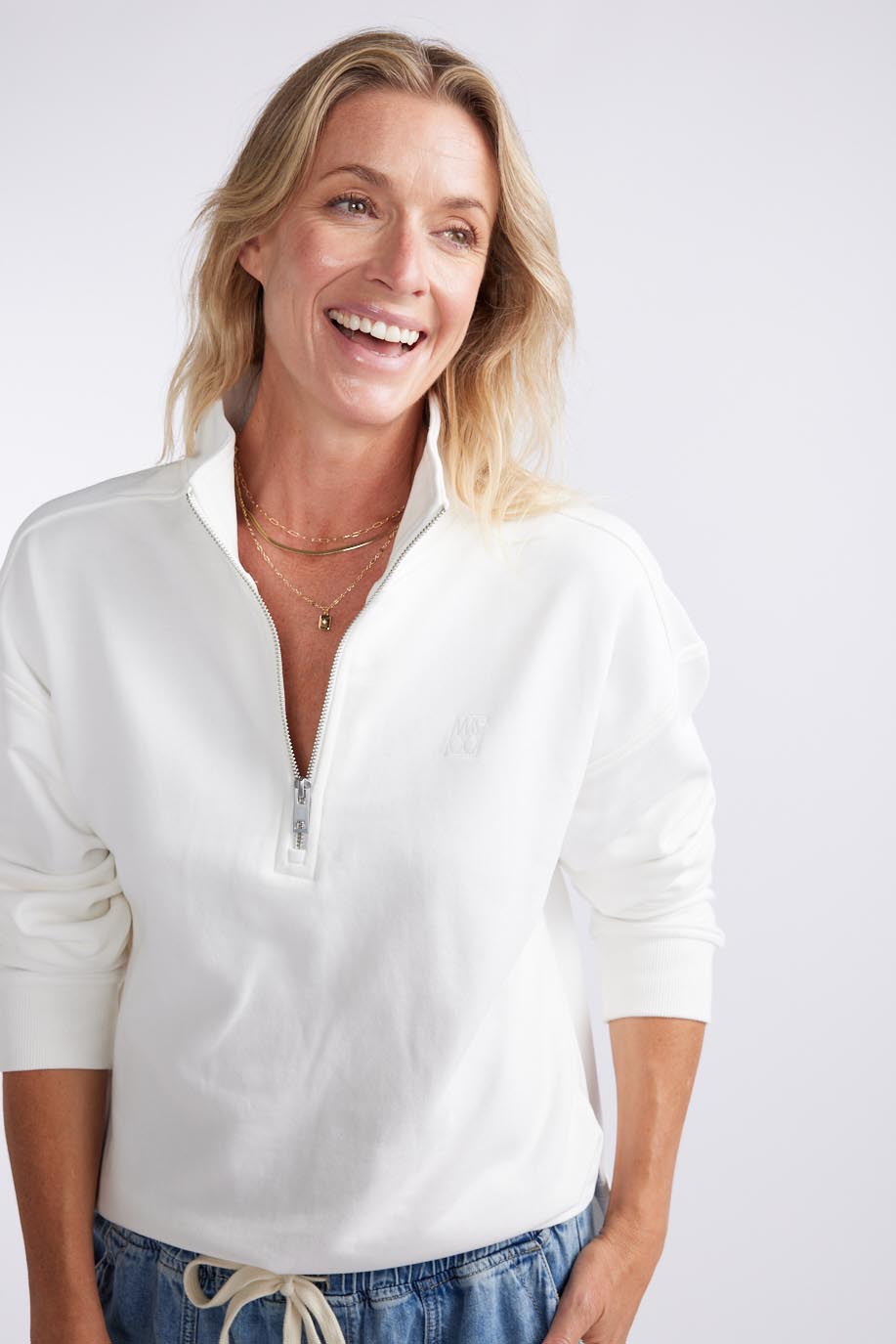 white-co-unwind-half-zip-sweater-white-womens-clothing