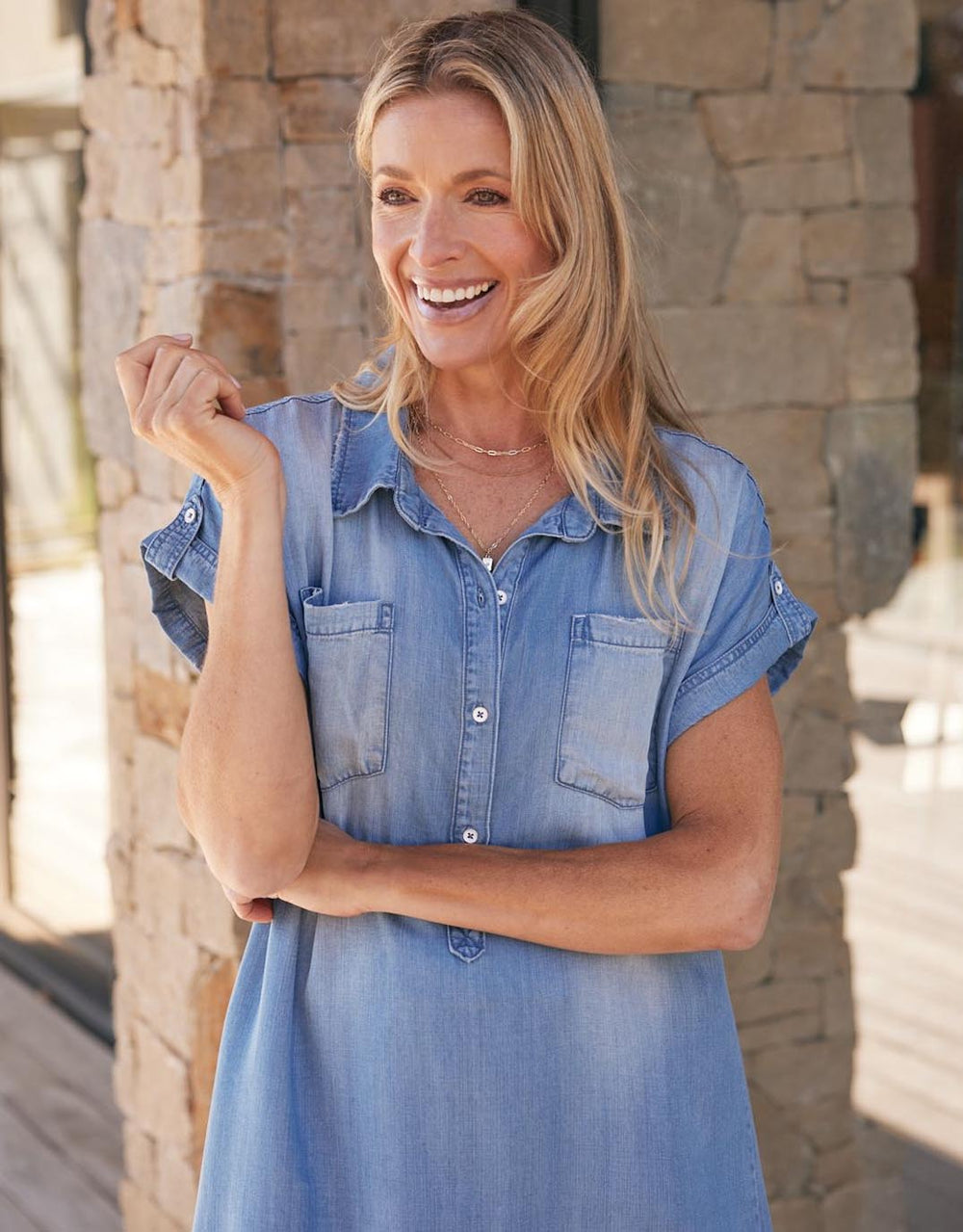 vintage denim dress Amber Vintage Denim Dress - Chambray White & Co. for Sale Online United States