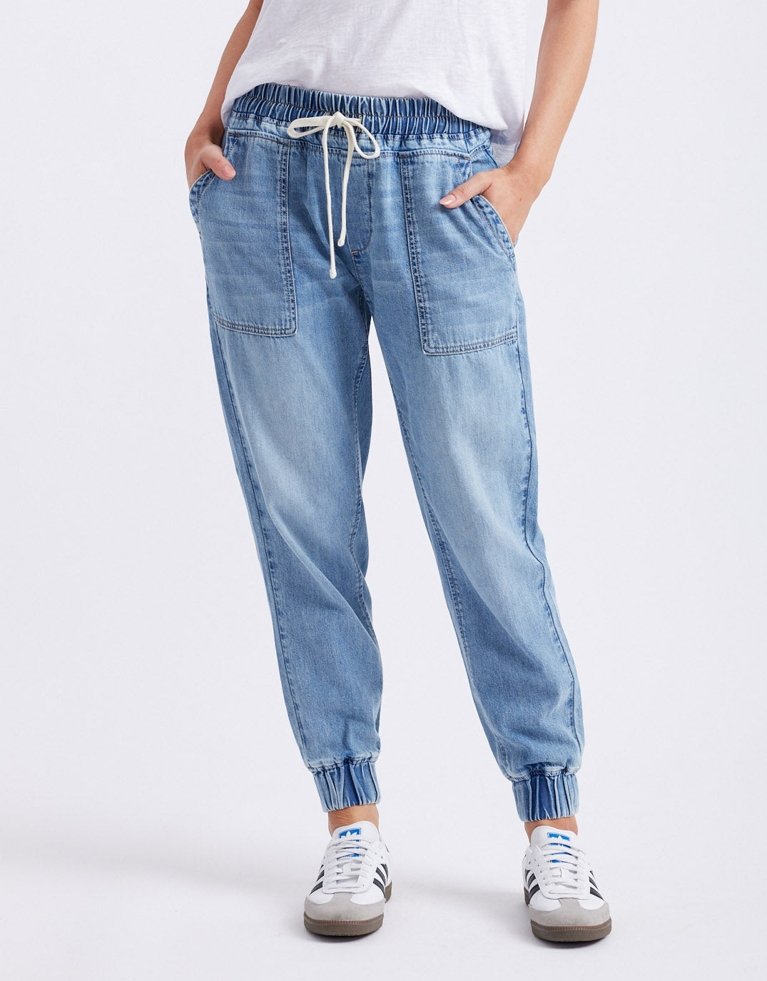 Jean Joggers Shop The Premium Collection White Co Living