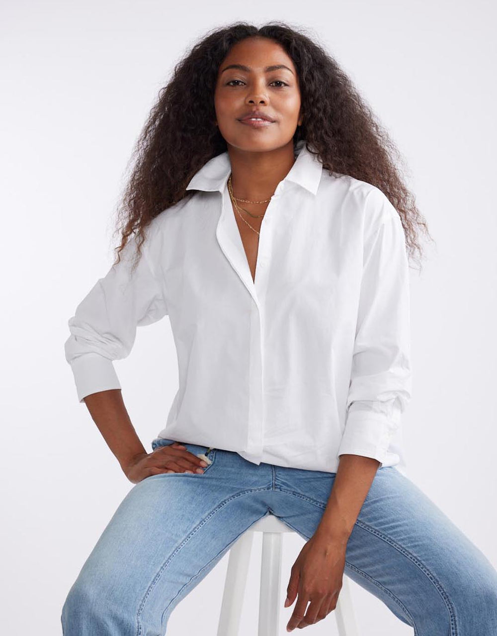 white dress shirt for women Classic Shirt - White White & Co. for Sale Online United States