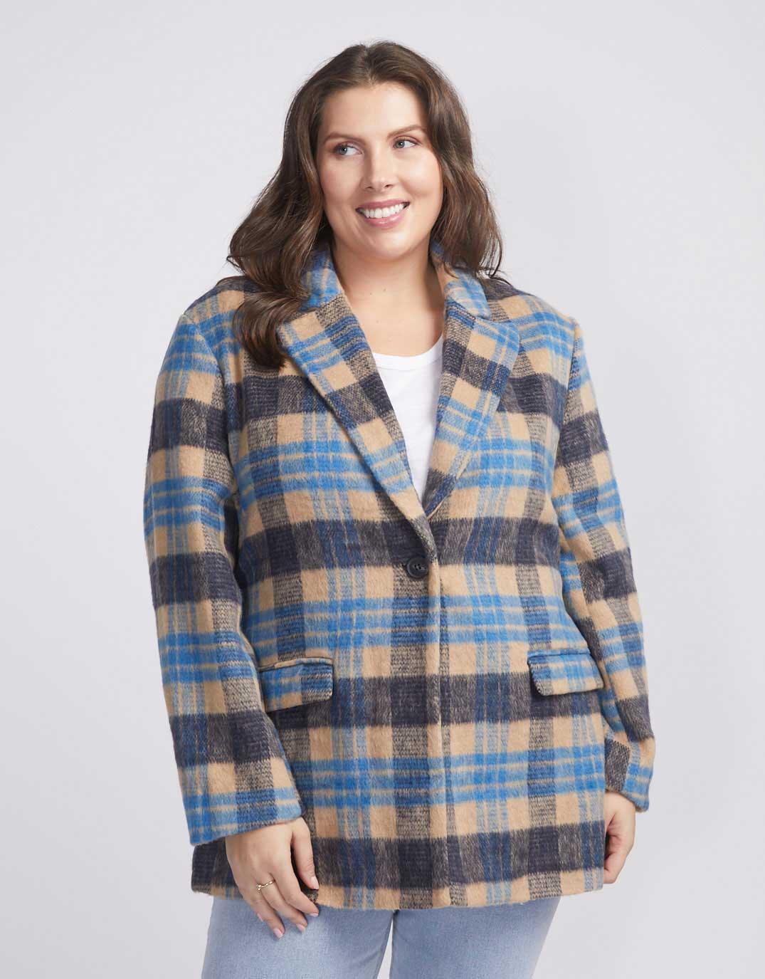 betty-basics-amsterdam-coat-blue-camel-check-womens-plus-size-clothing