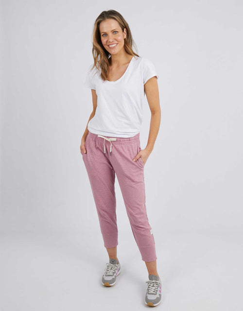 Elm - 3/4 Brunch Pants - Dusty Pink - White & Co Living Pants