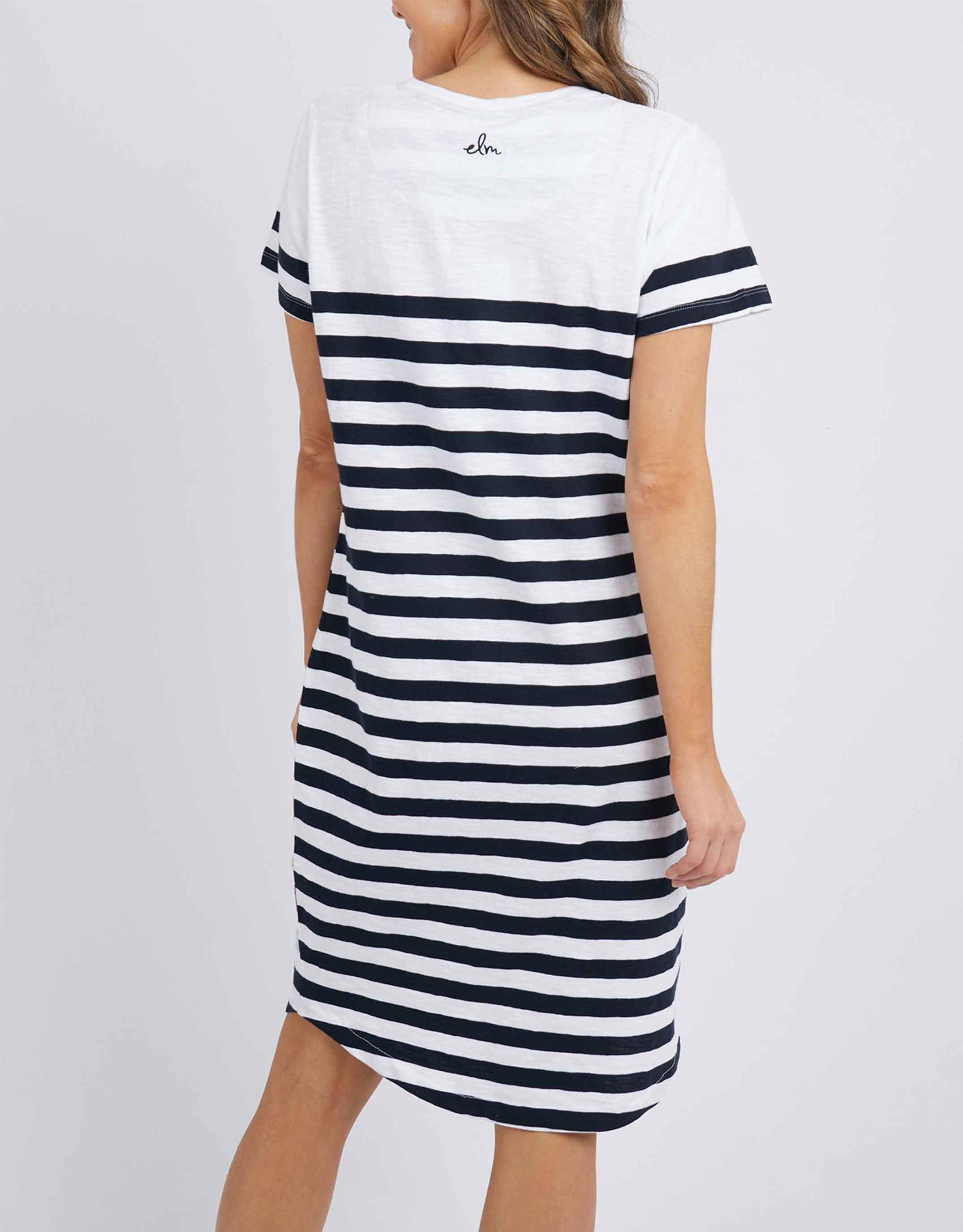 White & Co | Elm Clothimg | A Head Of Time Dress - Navy/White Stripe