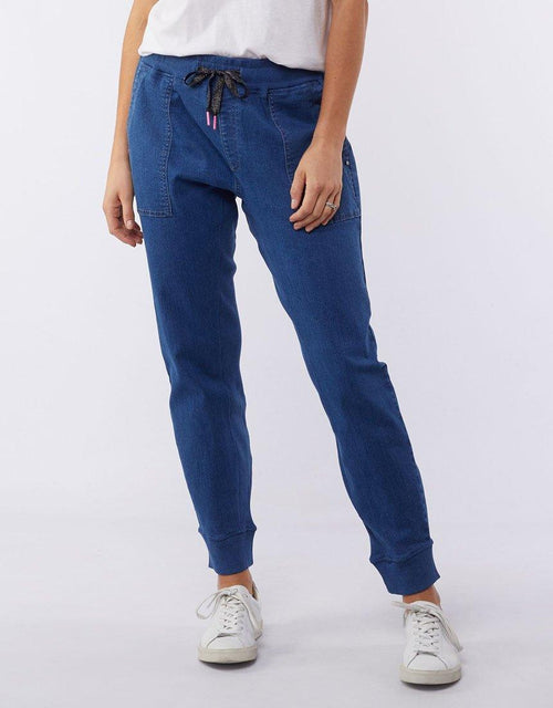 Elm - Alli Denim Jogger - Mid Blue Denim - White & Co Living Jeans