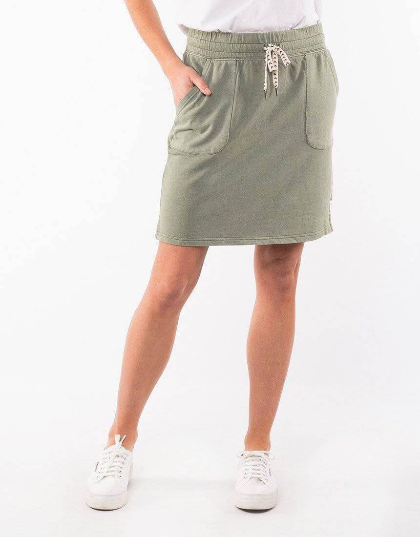 Elm - Cassie Skirt - Khaki - White & Co Living Skirts