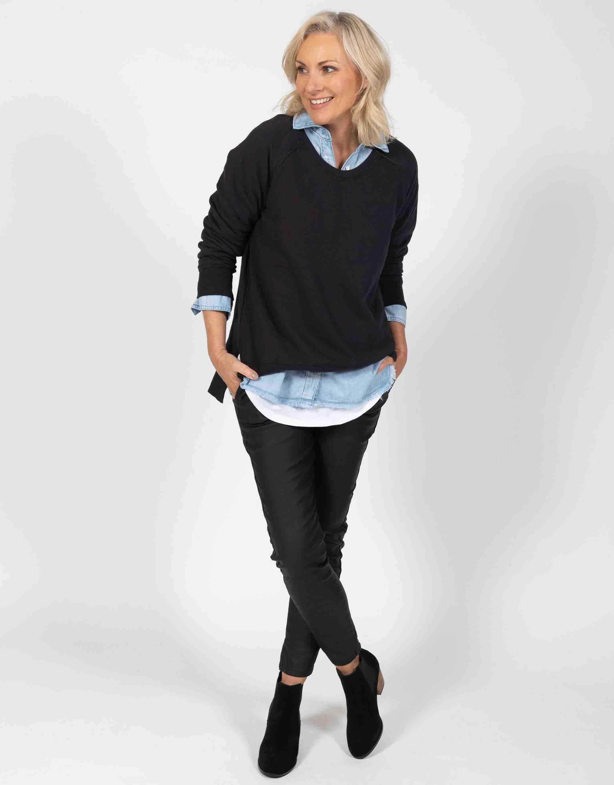 Elm Fundamental Sydney Crew Women's Tops | Cotton Jumper