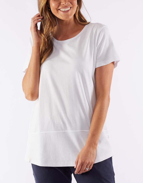 Fundamental Short Sleeve Rib Tee - White Elm