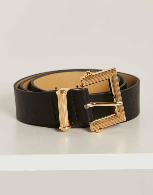 Fate and Becker - Deco Vegan Leather Belt - Black - White & Co Living Accessories