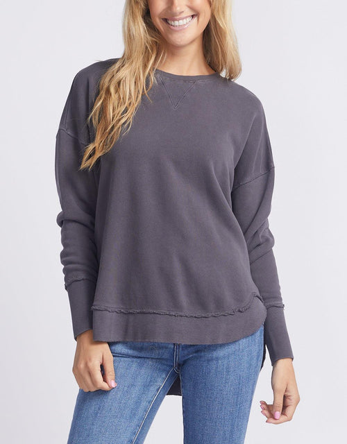 Foxwood - Delilah Crew - Coal - White & Co Living Jumpers