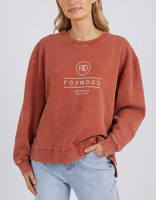 Foxwood - Everyday Crew - Baked Clay - White & Co Living Jumpers