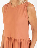 Nebraska Frill Dress - Rust - White & Co Living