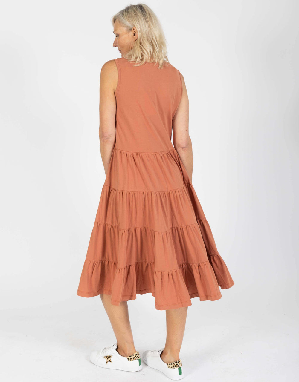 Nebraska Frill Dress - Rust - White & Co Living