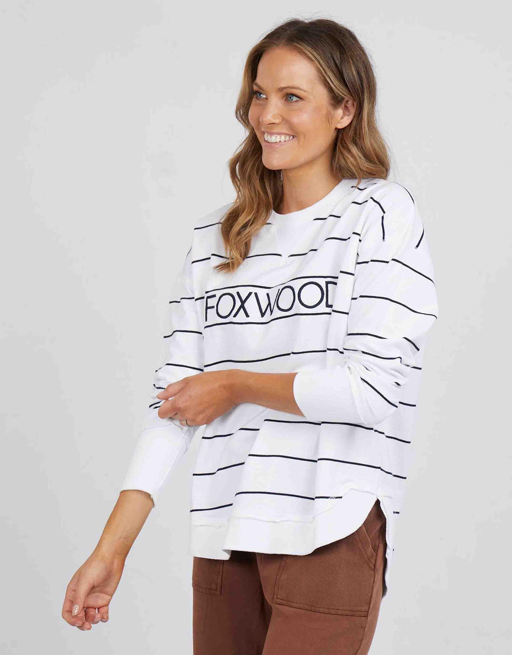 Foxwood Simplified Stripe Crew Women's Tops