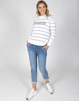Foxwood Simplified Stripe Crew Women's Tops
