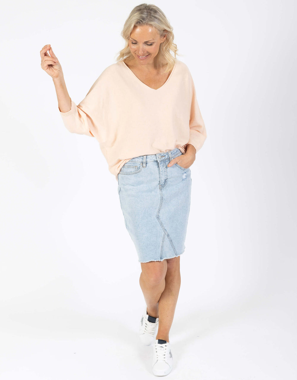 Donna Knit Top - Peach