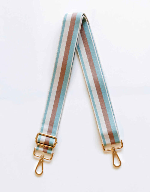White & Co. - Bag Strap Stripe - Blue/Tan - White & Co Living Accessories