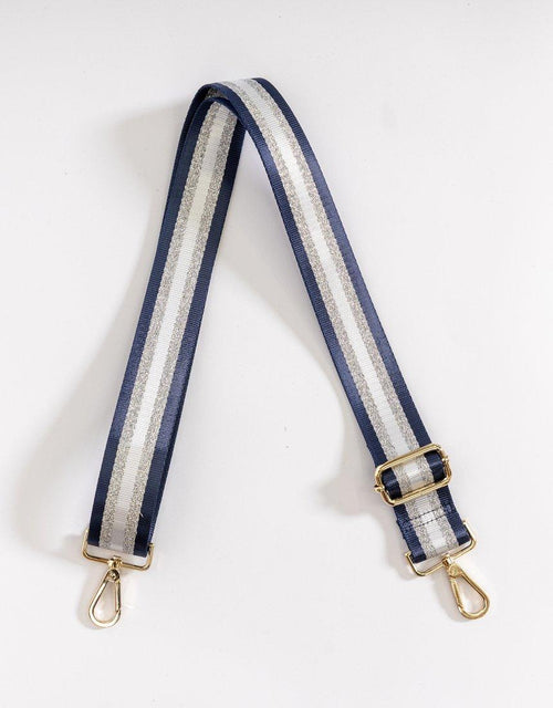White & Co. - Bag Strap Stripe - Navy/Silver - White & Co Living Accessories