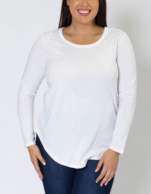 Plus Size Megan Long Sleeve Top - White - besthomesmaryland